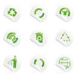 Recycle Stickers Icon Set